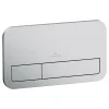 Villeroy & Boch ViConnect Plaque de déclenchement WC 200S, Chromé mat