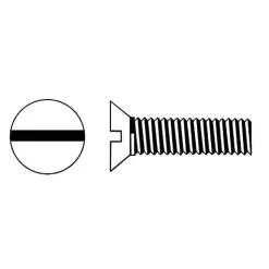 Vis à métaux tête fraisée fendue 4.8 DIN 963 6X80 boîte de 200 GFD 515124