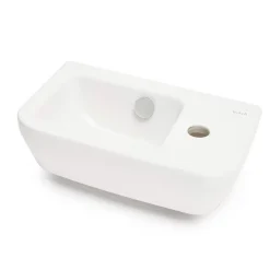 Vitra Integra Lave-mains 37x22 cm avec trou pour robinetterie sur la droite, Blanc (7091-003-0029)
