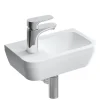 Vitra Set Lave-mains 37x22 cm, trou pour robinet à gauche + siphon (7090-003-0028-SET)