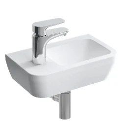 Vitra Set Lave-mains 37x22 cm, trou pour robinet à gauche + siphon (7090-003-0028-SET)