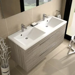 VitrA AquaHeat Bliss 240 2F colonne de douche cuivre avec mitigeur thermostatique et pomme de tête pluie ronde