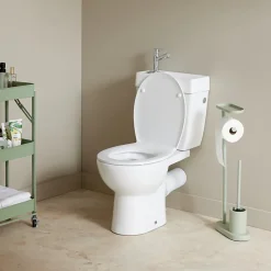 WC à poser avec lave-mains intégré sans bride sortie horizontale - Manila duo