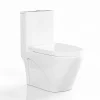 WC à poser blanc brillant en céramique - Evacuation verticale - NAGILAM