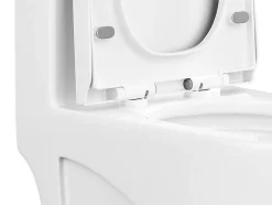 WC à poser blanc brillant en céramique - Evacuation verticale - NAGILAM
