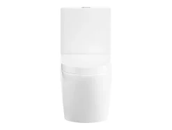 WC à poser blanc brillant en céramique - Evacuation horizontale - NAGILAM