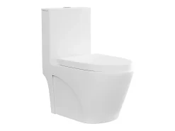 WC à poser blanc mat en céramique - Evacuation horizontale - NAGILAM