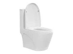 WC à poser blanc mat en céramique - Evacuation horizontale - NAGILAM