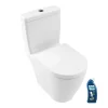 WC à poser compact sans bride sortie horizontale VILLEROY ET BOCH Avento avec abattant frein de chute + Nettoyant