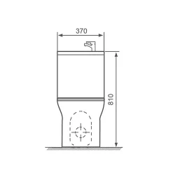 WC à Poser Monobloc avec Lave main intégré 37x70 cm Céramique - Modène