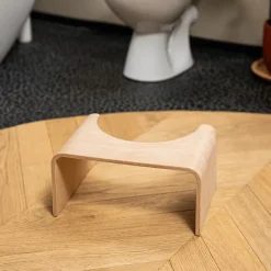 WC à poser sans bride GROHE Euro Ceramic + Tabouret physiologique Bois