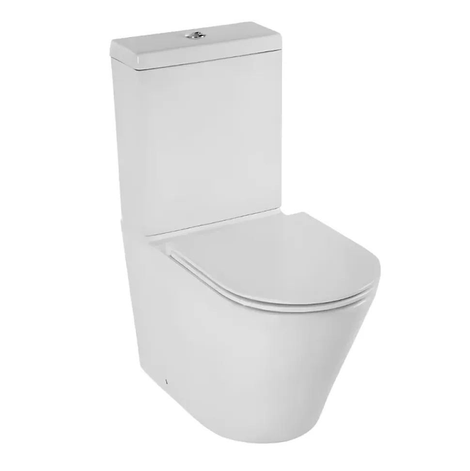 WC à poser sans bride sortie universelle JACOB DELAFON Rodin+ avec abattant frein de chute