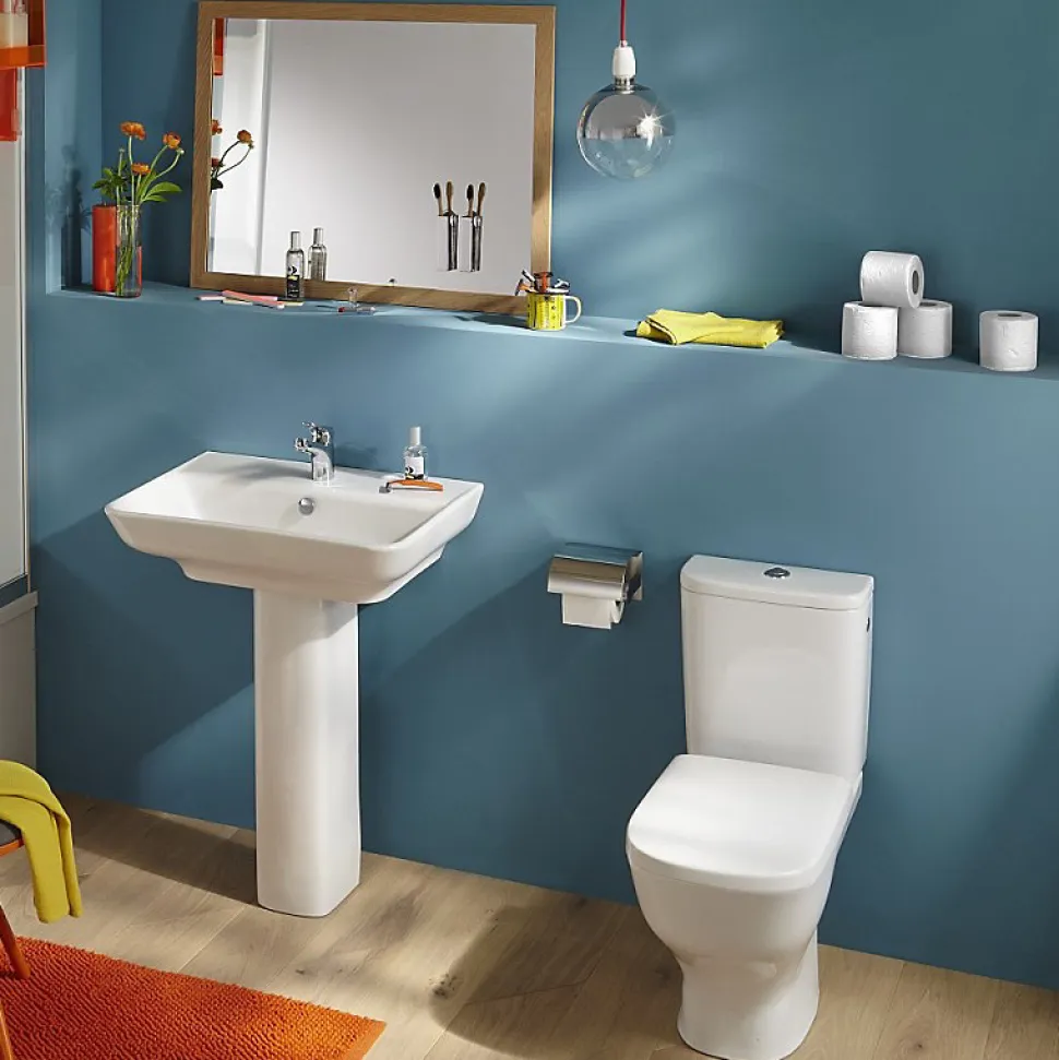 WC à poser sans bride sortie horizontale JACOB DELAFON Struktura avec abattant + gel WC
