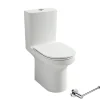 WC à poser sans bride sortie horizontale JACOB DELAFON Elite avec abattant frein de chute + Porte-rouleau rond Chromé