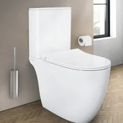 WC à poser sans bride VITRA Sento + abattant slim frein de chute blanc