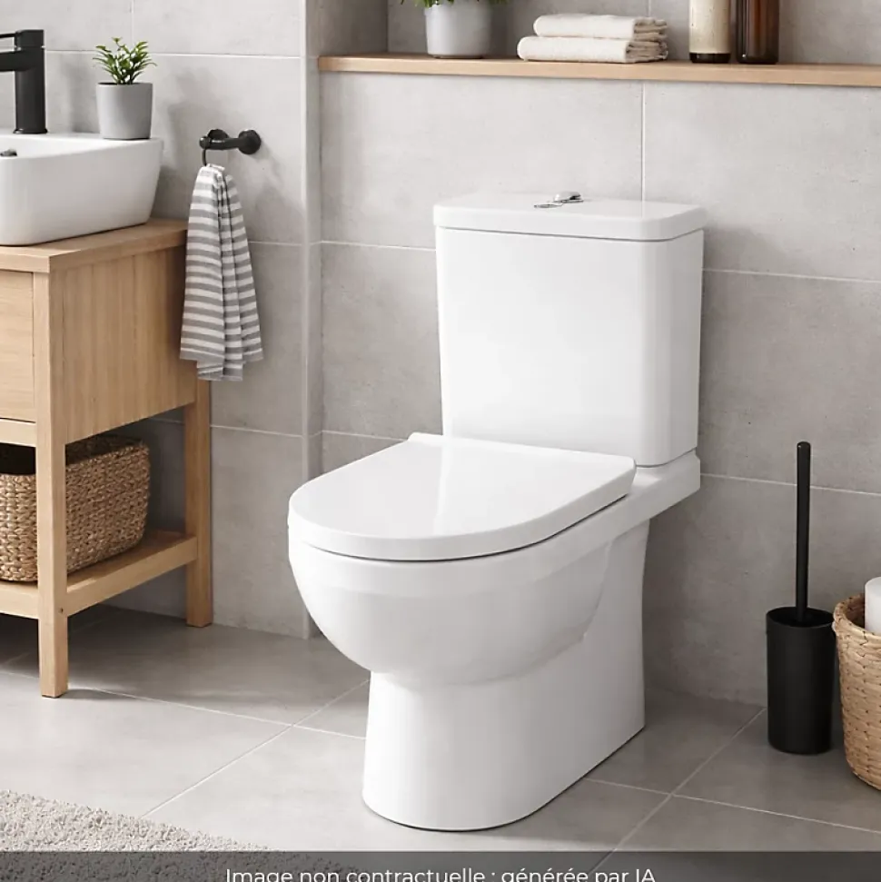 WC à poser sortie horizontale DURAVIT Duravit No.1 avec abattant frein de chute