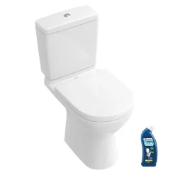 WC à poser sortie verticale VILLEROY & BOCH O.novo avec abattant frein de chute + nettoyant