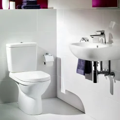 WC à poser VILLEROY ET BOCH O.novo avec abattant frein de chute déclipsable + nettoyant Briochin
