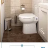 WC au sol Sanibroyeur à relevage intégrée cuvette compacte 54,5x36 raccordement 1 lave-mains inclus WATERMATIC W20SP Silence blanc