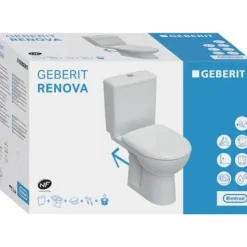 WC au sol sans bride GEBERIT SH Renova + abattant fermeture ralentie et déclipsable