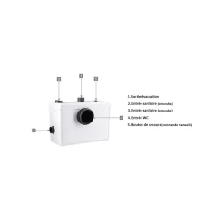 wc Broyeur adaptable 600 watts, Broyeur toilette BSF-100 pour salle de bain ou WC, marque Française BSF