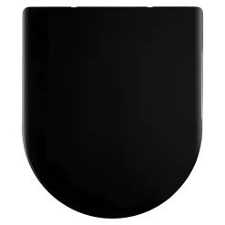 Wc Déclipsable Schulte - Avec Frein De Chute - Lunette Et Couvercle - Duroplast - Noir Mat