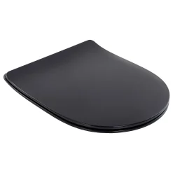 Wc Déclipsable Schulte - Avec Frein De Chute - Lunette Et Couvercle - Duroplast - Noir