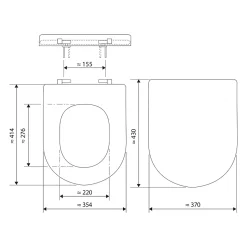 Wc Déclipsable Schulte - Avec Frein De Chute - Lunette Et Couvercle - Duroplast - Blanc