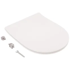 Wc Déclipsable Schulte -avec Frein De Chute - Lunette Et Couvercle - Duroplast - Blanc