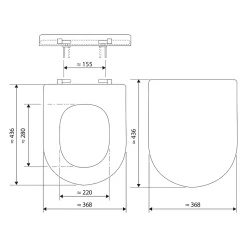 Wc Déclipsable Schulte -avec Frein De Chute - Lunette Et Couvercle - Duroplast - Blanc