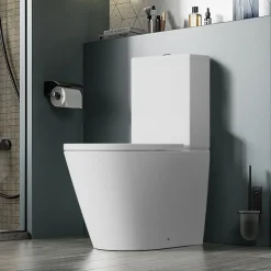 WC en Céramique Blanche à poser - Design moderne