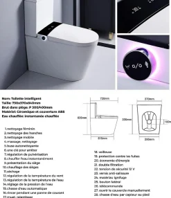 WC JAPONAIS EN CERAMIQUE - T5 WALL HUNG SUR PIEDS