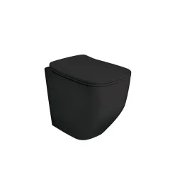 Wc Sur Pied En Céramique Noir Mat Mozart De Kiamami Valentina