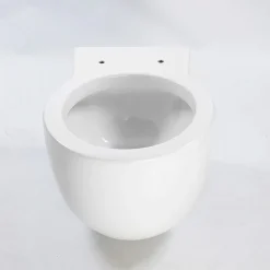 WC Suspendu Compact Avec Abattant Céramique Blanc - 50x41 cm - Charm