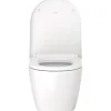 WC suspendu compact sans bride DURAVIT Me by Starck avec abattant frein de chute