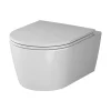 WC suspendu céramique sans bride cuvette WC suspendu sans bord FlashClean abattant amov. frein chute softclose blanc AM.PM Func