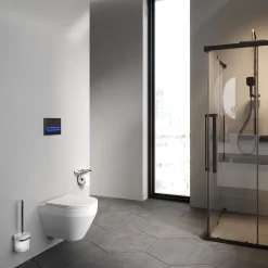 WC suspendu céramique sans bride cuvette WC suspendu sans bord FlashClean abattant amov. frein chute softclose blanc AM.PM