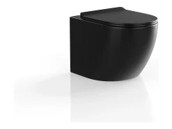 WC suspendu noir mat en céramique sans bride - JAVOINE
