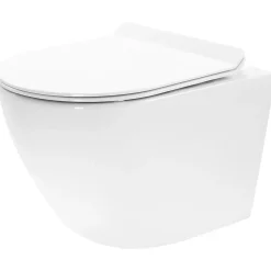 WC Toilettes : cuvette blanche avec siège de toilette Slim Soft-Close