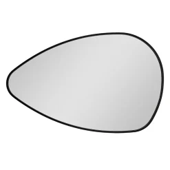 51x80 cm Purity miroir suspendu asymétrique, cadre en aluminium, noir (SATZPURAS5180CE)