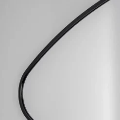 51x80 cm Purity miroir suspendu asymétrique, cadre en aluminium, noir (SATZPURAS5180CE)