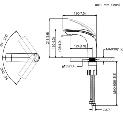 2x Robinets Salle de Bain Mitigeur de Lavabo en Laiton de Qualité Blanc Chromé Robinetterie pour Lavabo Hauteur sous Bec 125mm
