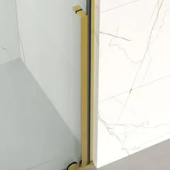 X-MOTION Porte de douche 120x200cm Coulissante, anticalcaire avec profilé Or brillant (SATBWIXM120NIKAZ)