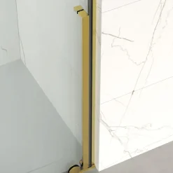X-MOTION Porte de douche 110x200cm Coulissante, anticalcaire avec profilé Or brillant (SATBWIXM110NIKAZ)