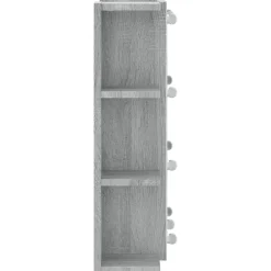 ZMH Armoire à miroir avec LED Sonoma gris 70x16,5x60 cm