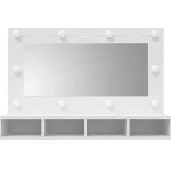 ZMH Armoire à miroir avec LED blanc 90x31,5x62 cm