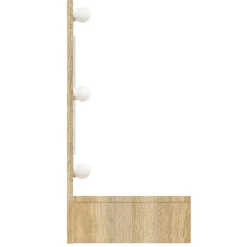 ZMH Armoire à miroir avec LED Chêne sonoma 90x31,5x62 cm