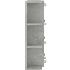 ZMH Armoire à miroir avec LED Gris béton 70x16,5x60 cm