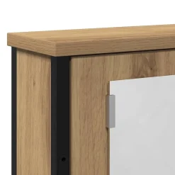 ZMH Armoire à miroir de salle de bain chêne artisanal 42x12x60 cm