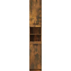 ZMH Armoire de bain Chêne fumé 32x34x188,5 cm Bois d'ingénierie